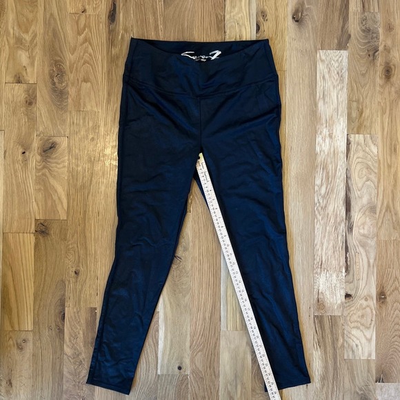 Women's Seven 7 Black Activewear Leggings‎ Workout SZ L - Picture 3 of 4